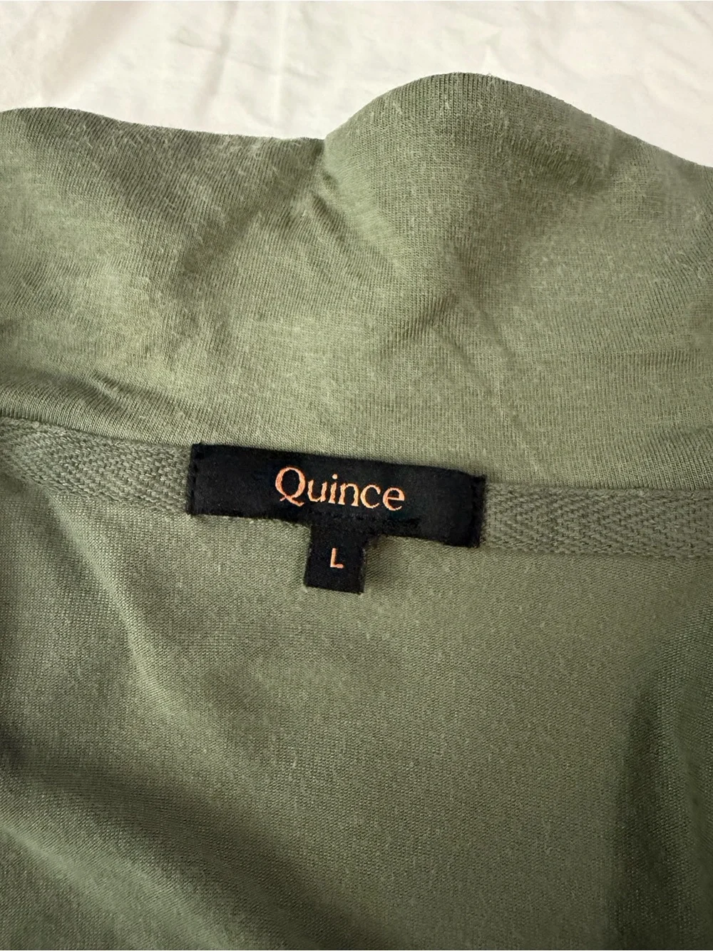 QUINCE Tencel Jersey Midi Wrap Dress Sage Green L - Picture 7 of 10